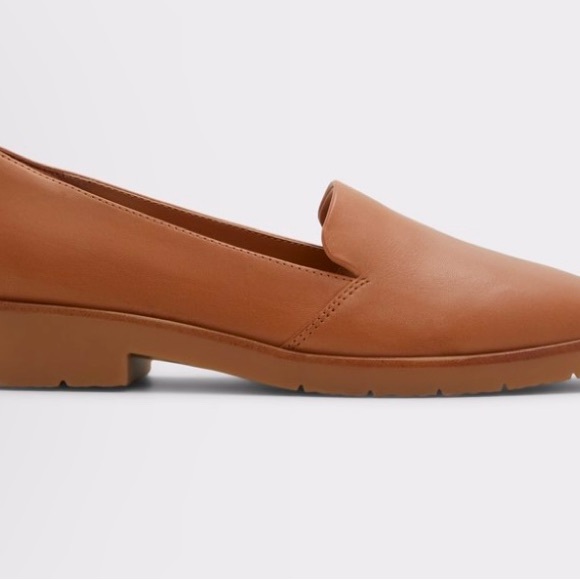 Brown Slip-On Loafers with Smooth Leather and Low Block Heel - Picture 3 of 6